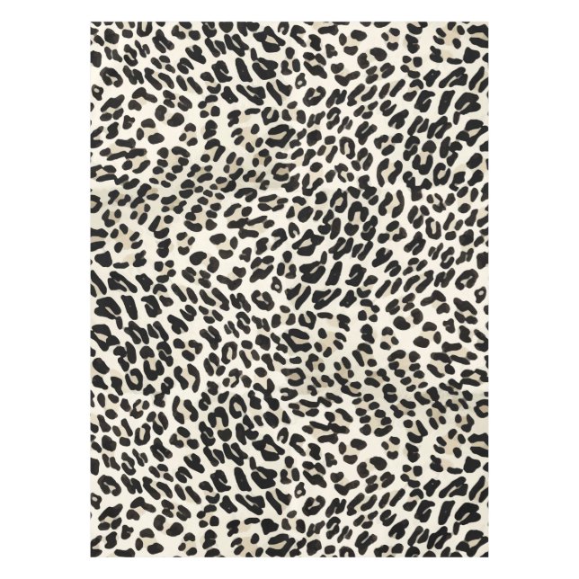 Customizable Leopard Print Tablecloth (Front)