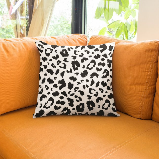 Customizable leopard print throw pillow (Creator Uploaded)