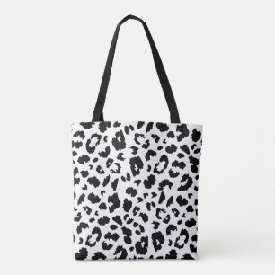 Customizable leopard print tote bag