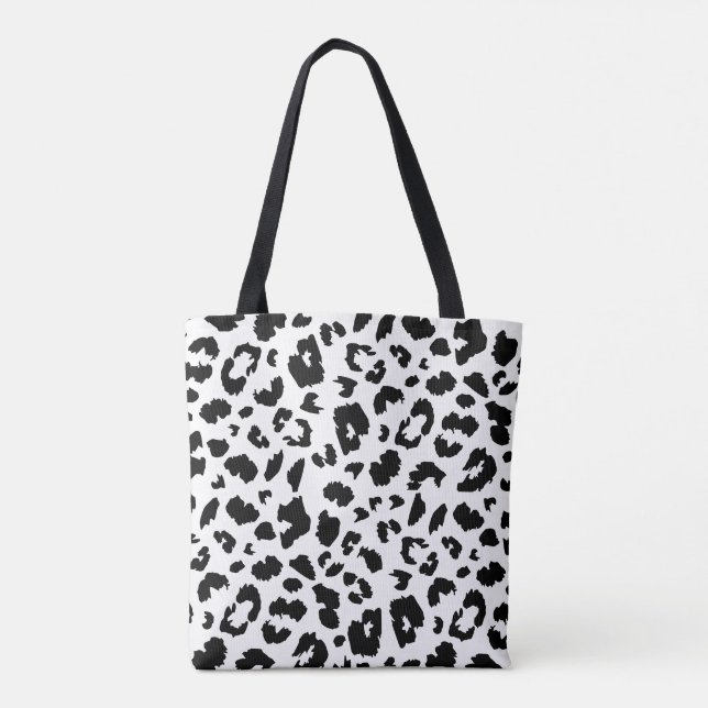 Customizable leopard print tote bag (Back)