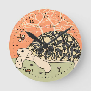 Customizable Leopard Tortoise Clock