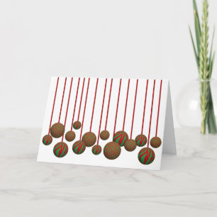 Customizable Leopard & Zebra Xmas Ornaments Holiday Card