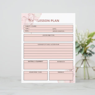 Customizable Lesson Planner Template 
