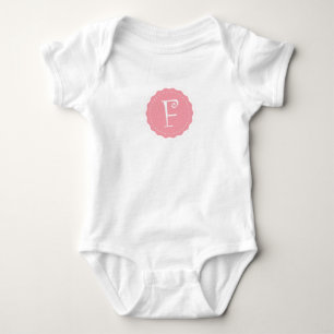 Customizable Letter "F" Baby Bodysuit