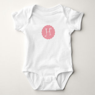 Customizable Letter "H" Baby Bodysuit