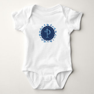 Customizable Letter "P" Baby Bodysuit