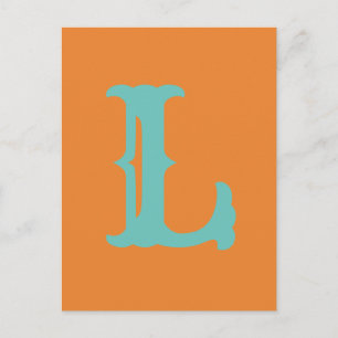 Customizable letters and colours! L Postcard