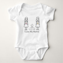 Customizable LGBT 2 Moms & Baby