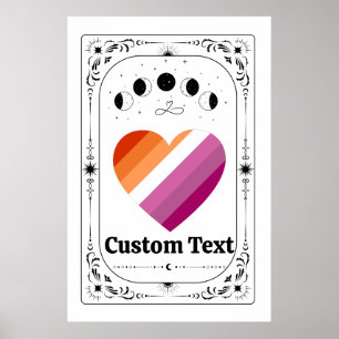 Customizable LGBTQ Pride Tarot Lesbian Gay Rainbow Poster
