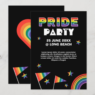 Customizable LGBTQIA+ Pride Party Invitation