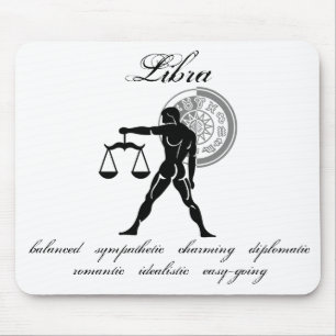 Customizable Libra Scales traits Greek-style Mouse Pad