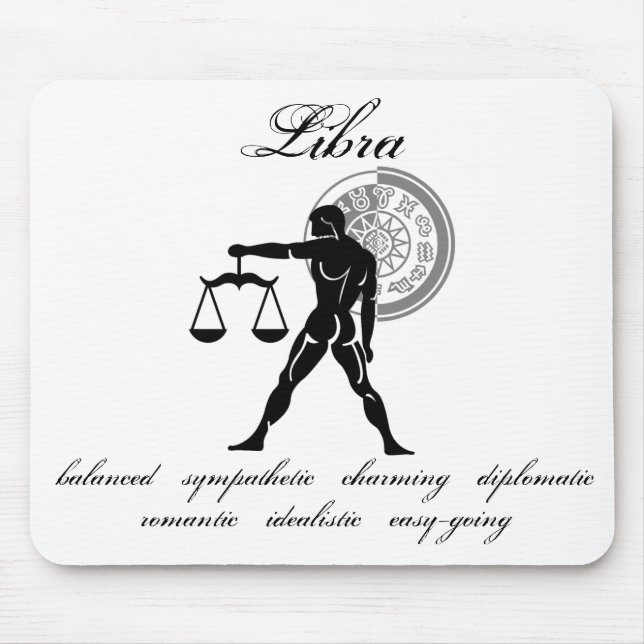 Customizable Libra Scales traits Greek-style Mouse Pad (Front)