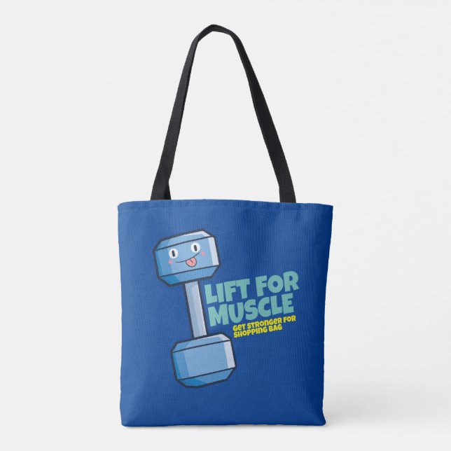 Customizable Lift for Muscle Tote Bag (Back)
