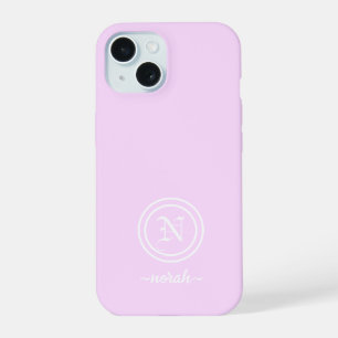 Customizable Light Purple Monogram Phone Case