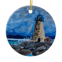 Customizable Lighthouse Painting Ornament