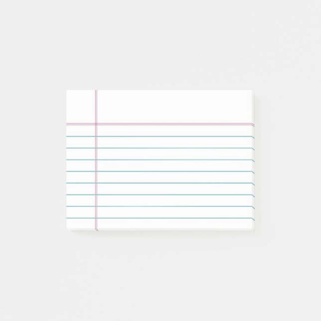 Customizable Lined Notebook Paper Sticky Notes (Front)