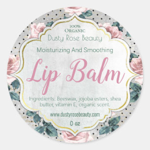 Customizable Lip Balm Label Handmade Business