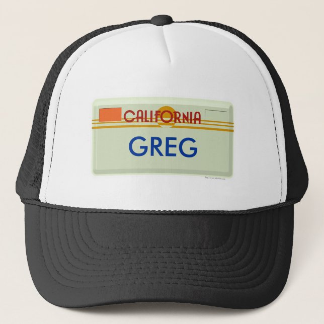Customizable Lisence Plate Trucker Hat (Front)