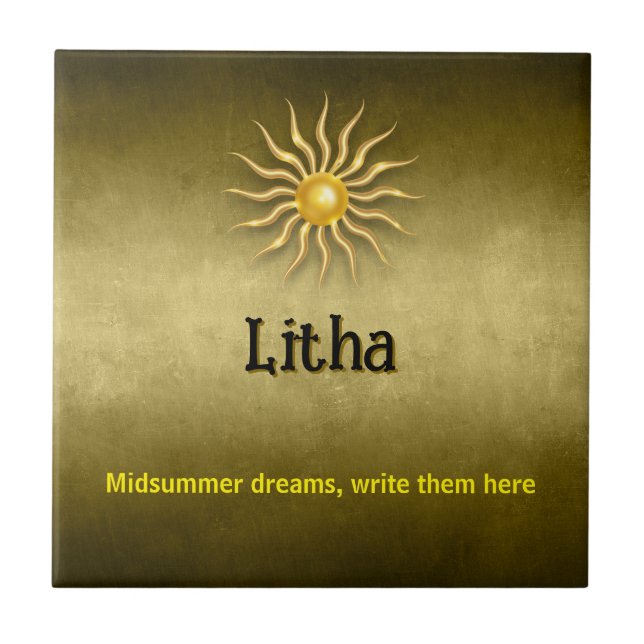 Customizable Litha Ceramic Tile (Front)