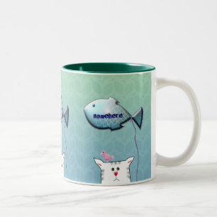 Customizable: Little Alfie balloon Two-Tone Coffee Mug