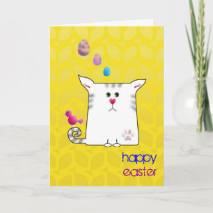 Customizable: Little Alfie Easter yellow Holiday Card