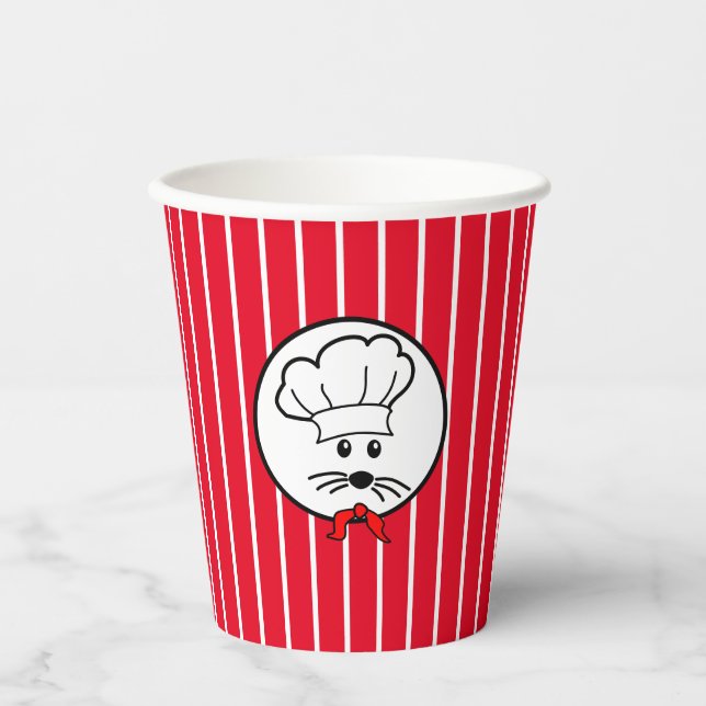 Customizable Little Chef Birthday Paper Cups (Front)