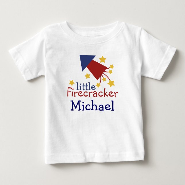 Customizable Little Firecracker kiddie shirt (Front)