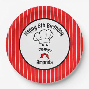 Customizable Little Mouse Baker Party Paper Plate