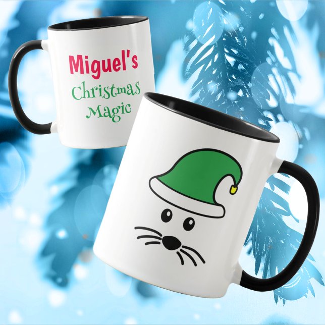 Customizable Little Mouse Santa Elf  Mug (Creator Uploaded)