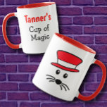 Customizable Little Mouse Snow Man Hat Mug<br><div class="desc">Adorable mug for the little magician in your life. Sporting a chic top hat perfect for a Christmas snow man. This mug is fully customizable. Change the name, colours (even the hat colour), font, and quote. Just click on “Edit Design” click on the object you want to change and swap...</div>