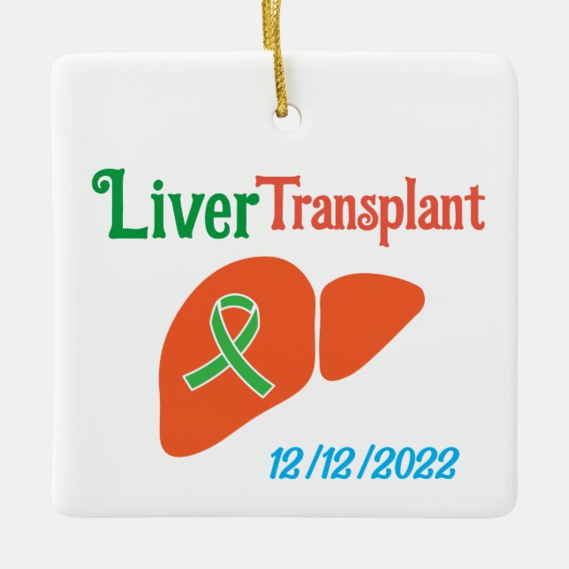 Customizable Liver Transplant Ornament (Front)