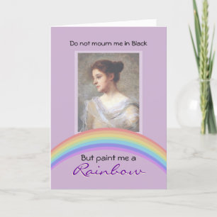 Customizable (Living) Funeral Photo Card