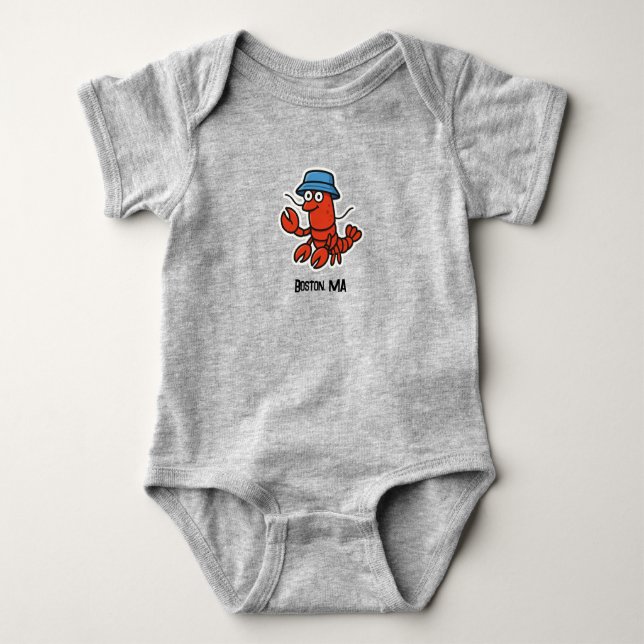 Customizable Lobster  Baby Bodysuit (Front)
