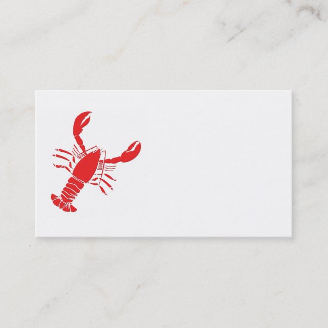 Customizable Lobster Business Card (Front)