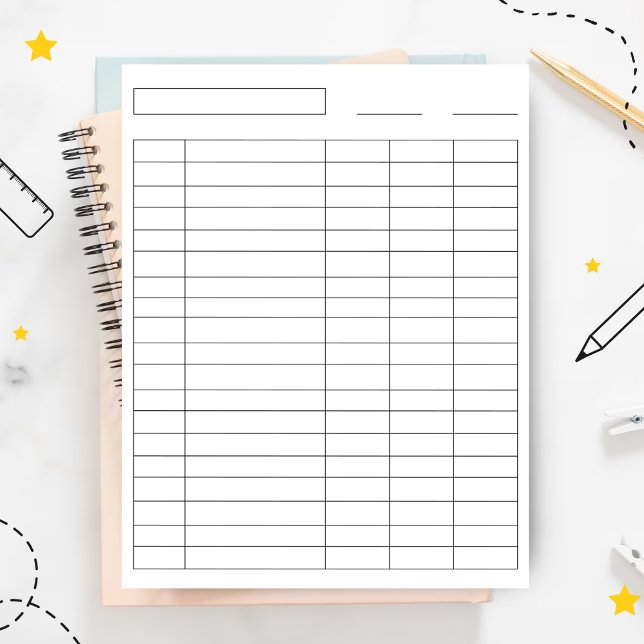 Customizable Log Book Five Column Small Business Notepad (Creator Uploaded)