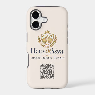 Customizable Logo And QR code Soft Warm Ivory