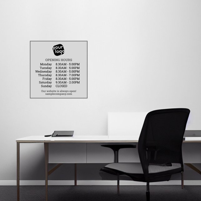 Customizable Logo And Text Business Opening Hours  (Creator Uploaded)