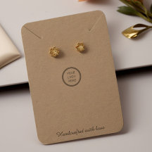 Customizable Logo Kraft Paper Jewellery Display Ca
