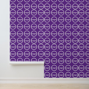 Customizable Logo Pattern on Purple Background Wallpaper