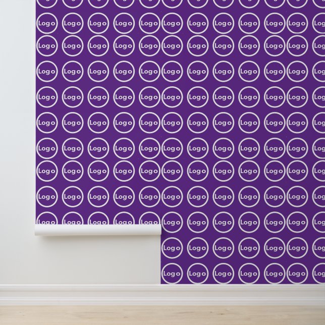 Customizable Logo Pattern on Purple Background Wallpaper (Application)