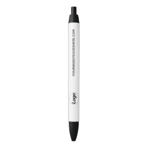 Customizable logo website simple business black ink pen
