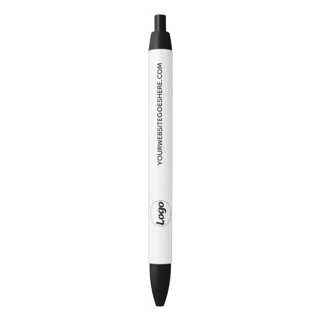 Customizable logo website simple business  black ink pen (Front Vertical)