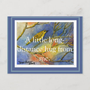 Customizable Long Distance Hug Postcard