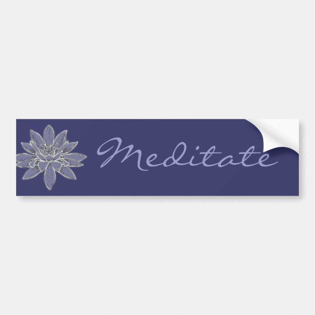 Customizable Lotus Art Bumper Sticker (Front)