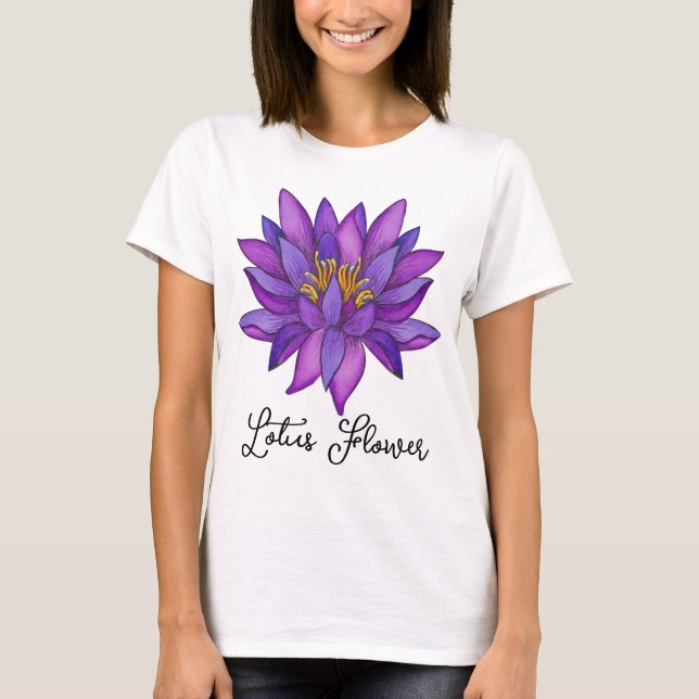 Customizable Lotus Flower T-Shirt (Front)