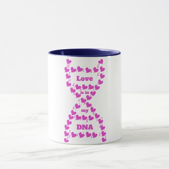 Customizable Love is in My DNA Ceramic Custom Mug (Center)
