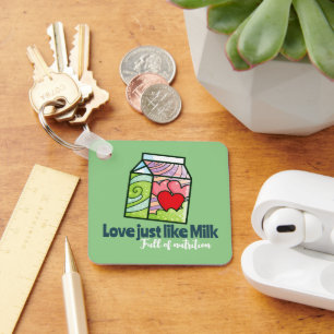 Customizable Love just like milk Keychain