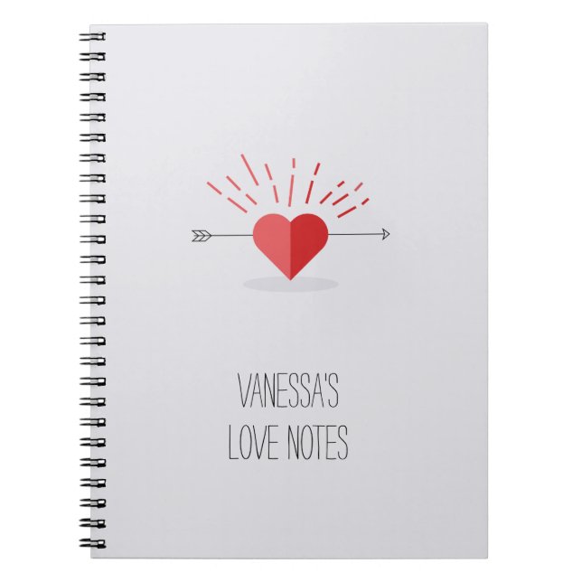 Customizable Love Notes Notebook (Front)