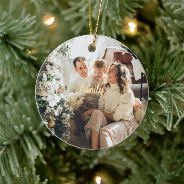 Customizable Lovely Family Christmas Ornament (Tree)