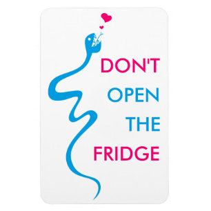 Customizable Loving Snake Diet Motivation Fridge Magnet